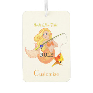 Funny Fishing Mermaid Girl Thunder_Cove Car Air Freshener