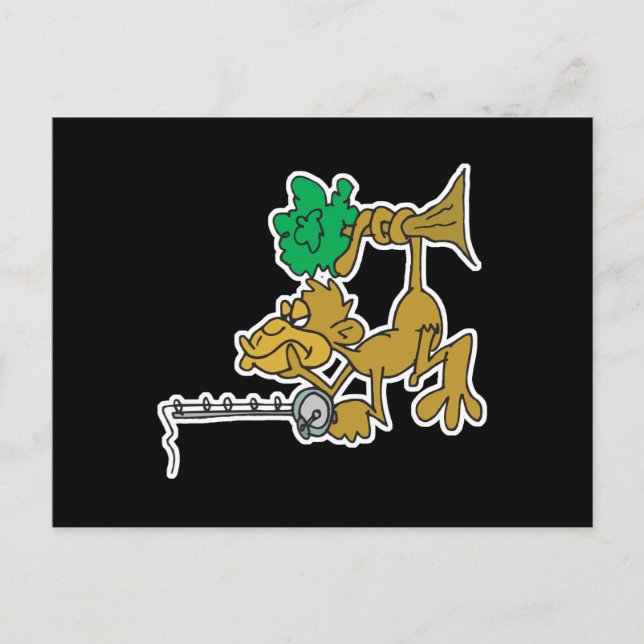 funny fishing monkey postcard (Front)