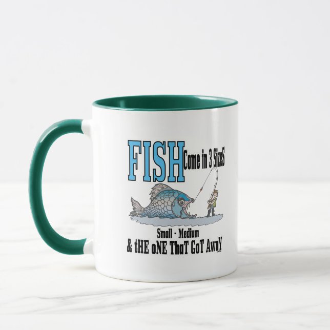 Funny Fishing Mug  Fishing Humour Fishing 3 Sizes (Left)
