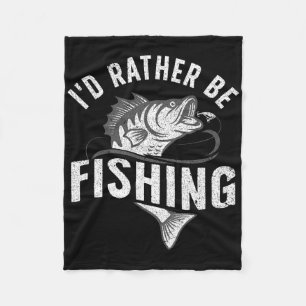 Funny Fishing Novelty Design For Men Women Kids Fi Fleece Blanket