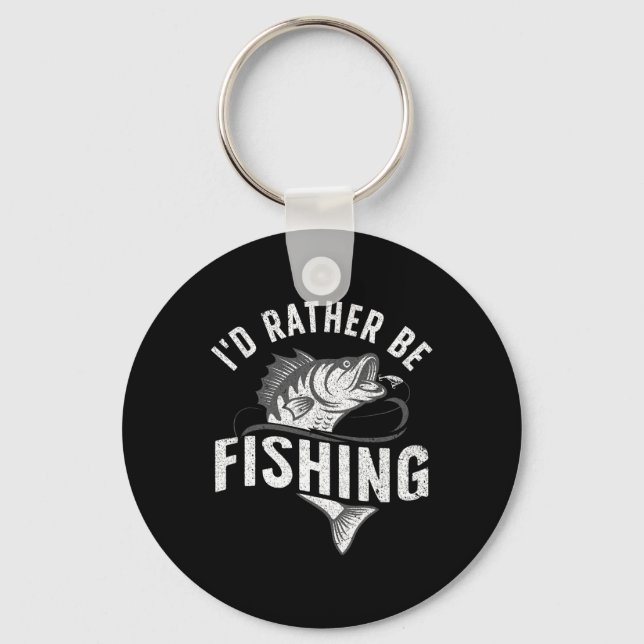 Funny Fishing Novelty Design For Men Women Kids Fi Key Ring (Front)