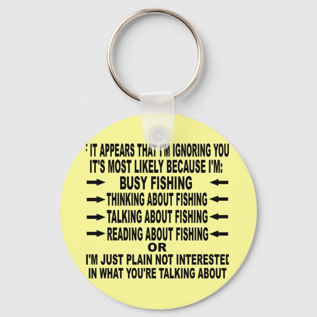 FUNNY FISHING OBSESSION KEY RING (Front)