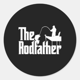 Funny Fishing Parody (the Rod Father)  Classic Round Sticker