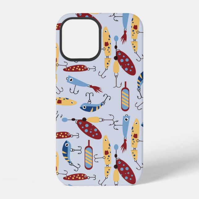 Funny fishing pattern for fishing lover iPhone case (Back)