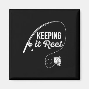 Funny Fishing Pole Keeping It Reel Joke Gift 1 Magnet