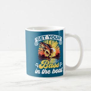 Funny Fishing Quote Hooked On B Fishing  Coffee Mug