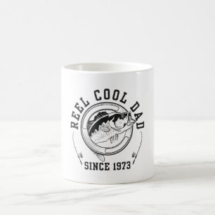 Funny Fishing Quote Reel Cool Dad Since 1973 Coffee Mug