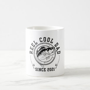 Funny Fishing Quote Reel Cool Dad Since 2021 Coffee Mug