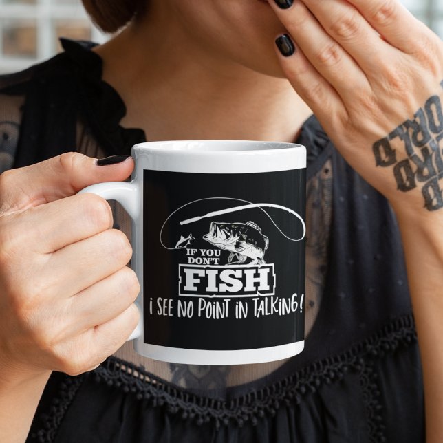 Funny Fishing Quote Talk Fishing Bass Coworker Mug (Creator Uploaded)