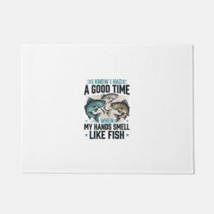 Funny Fishing Quote Vintage Engraving Vector Desig Doormat