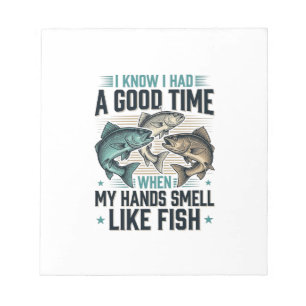 Funny Fishing Quote Vintage Engraving Vector Desig Notepad