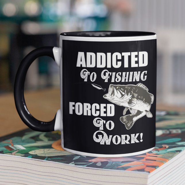 Funny Fishing Quotes Forced To Work Largemouth Mug (Creator Uploaded)