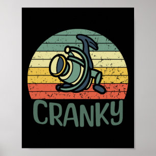 Funny Fishing Reel Pun Shirt For Cranky Fishermen Poster