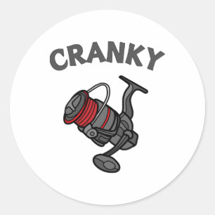 Funny Fishing Reel Pun Shirt For Fishermen Classic Round Sticker