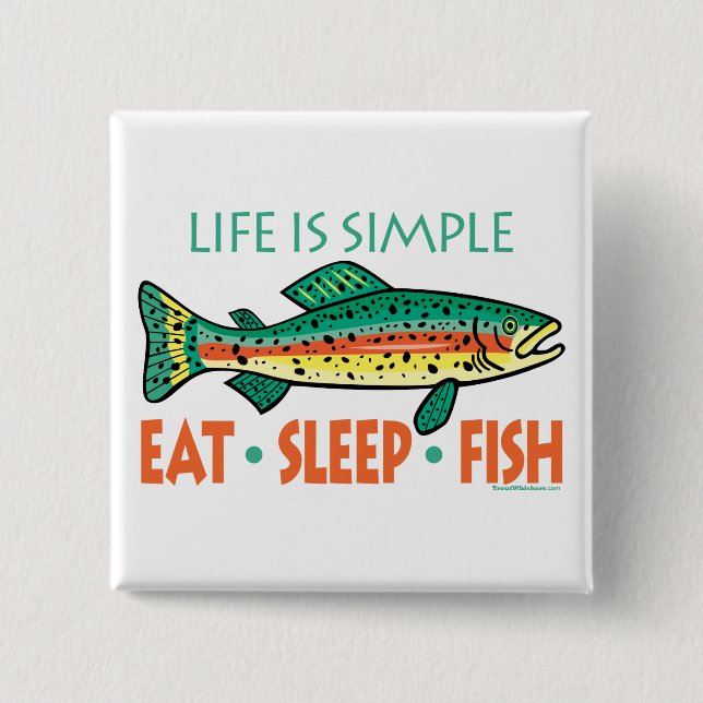 Funny Fishing Saying 15 Cm Square Badge (Front)