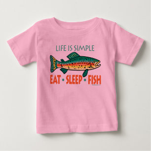 Funny Fishing Saying Baby Girl Pink Baby T-Shirt