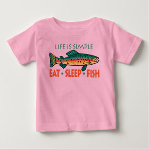 Funny Fishing Saying Baby Girl Pink T-Shirt