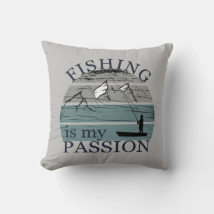 Funny fishing saying cushion