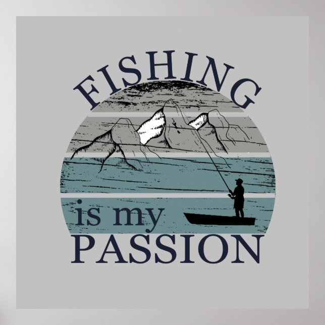 Funny fishing saying poster (Front)