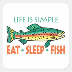 Funny Fishing Saying Square Sticker