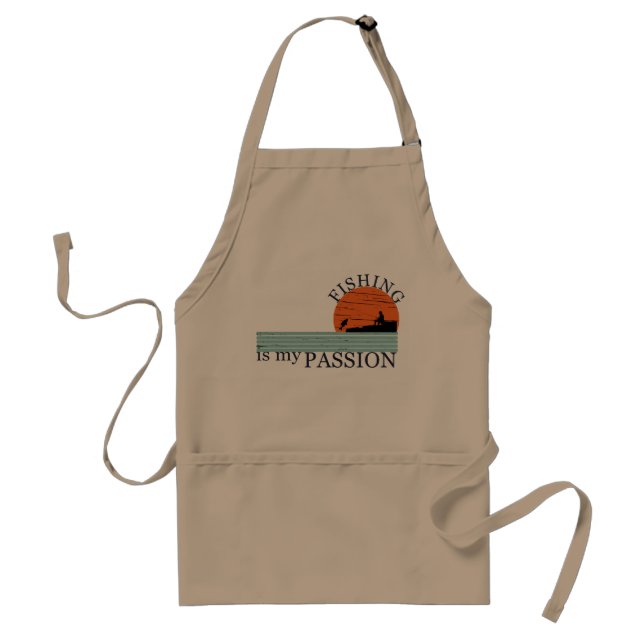 Funny fishing saying standard apron (Front)