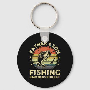 Funny Fishing-shirt Father Son Matching B Fish Dad Key Ring