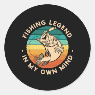 Funny Fishing Shirt Fishing Legend Classic Round Sticker