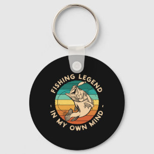Funny Fishing Shirt Fishing Legend  Key Ring