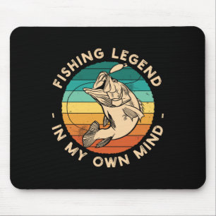 Funny Fishing Shirt Fishing Legend Mouse Pad