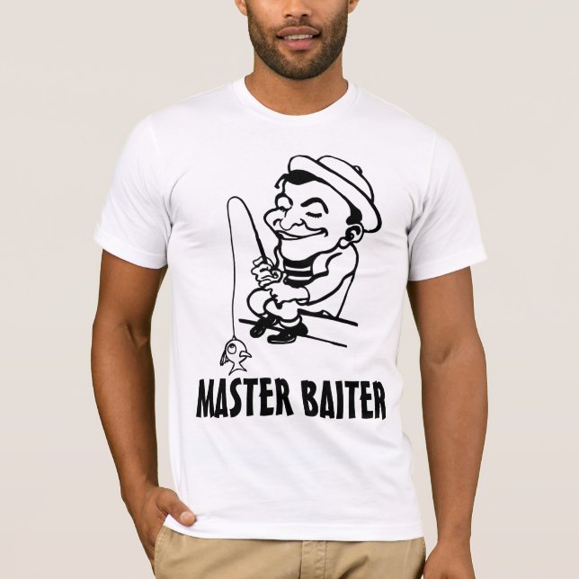 Funny fishing T-shirts, MASTER BAITER T-Shirt (Front)