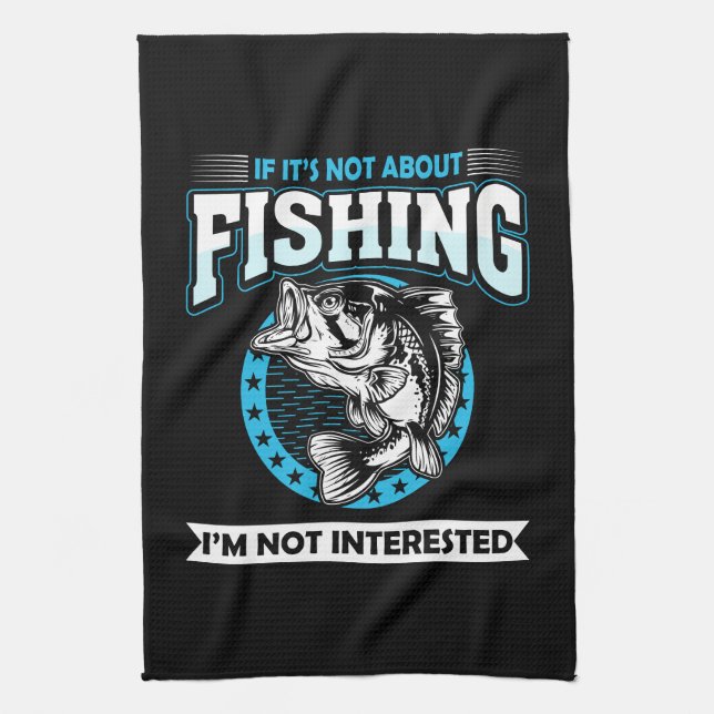 Funny fishing tea towel (Vertical)