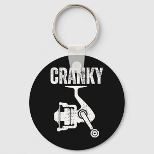 Funny Fishing Tee For Men Cranky Fishing Tee Reel Key Ring