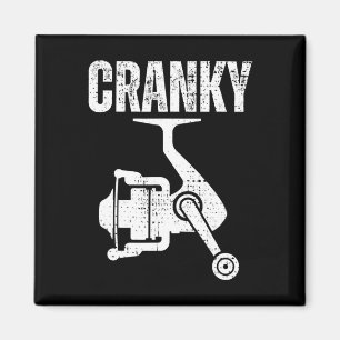 Funny Fishing Tee For Men Cranky Fishing Tee Reel Magnet