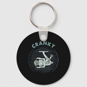 Funny Fishing Tee For Men Cranky Key Ring