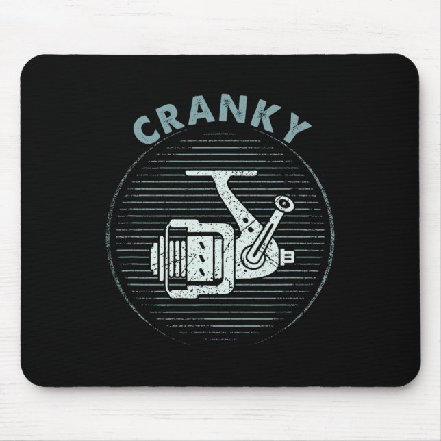 Funny Fishing Tee For Men Cranky  Mouse Pad (Front)