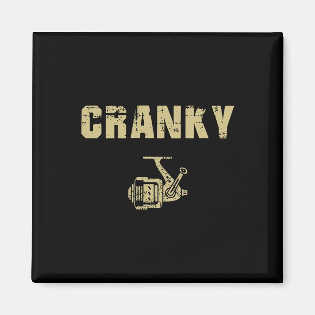 Funny Fishing Tee For Men Funny Cranky  Magnet (Front)