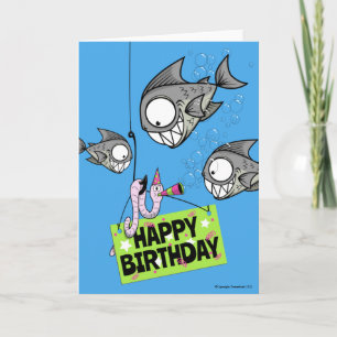 Funny Fishing Themed Birthday Card