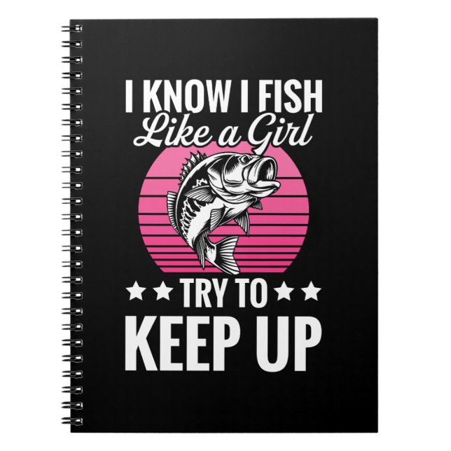 Funny Fishing Themed Notebook (Front)