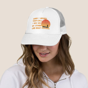 Funny fishing trucker hat