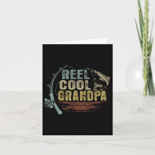 Funny Fishing Vintage Reel Cool Grandpa Card