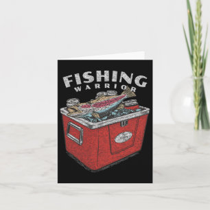 Funny Fishing Warrior Saying Fisherman Vintage Gra Card