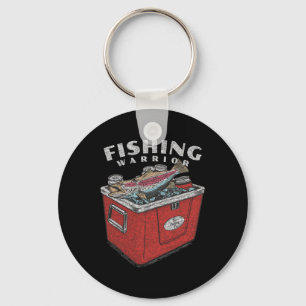 Funny Fishing Warrior Saying Fisherman Vintage Gra Key Ring