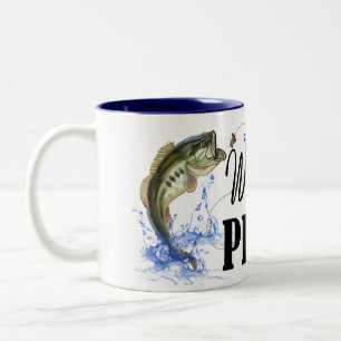 Funny Fishing Women Two-Tone Coffee Mug