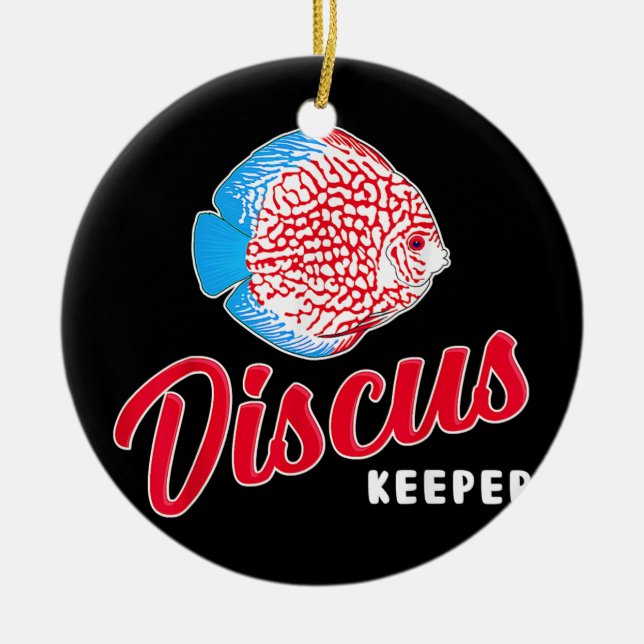 Funny Fishkeeping Aquarist Discus Fish Keeper  Ceramic Ornament (Front)