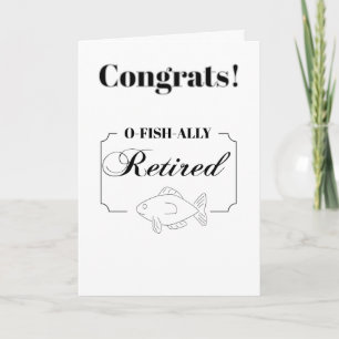 Funny fishy retirement for a fisherman card