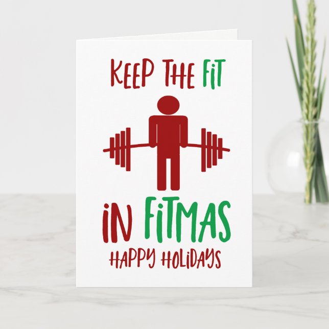 Funny Fitmas Merry Christmas Fitness Pun Holiday (Front)