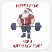 Funny Fitness Christmas Liftmas Barbell Santa