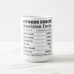 Funny Fitness Coach Nutrition Facts Coffee Mug