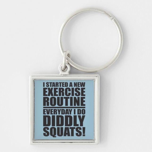 Funny Fitness Gym Keychain (Front)