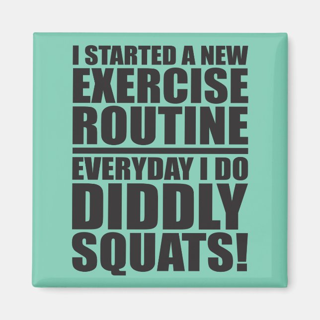 Funny Fitness Gym Magnet (Front)